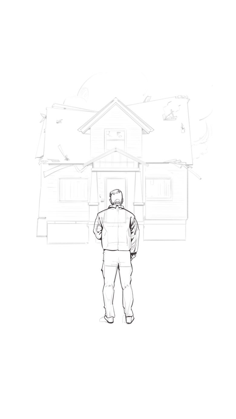 The house, far